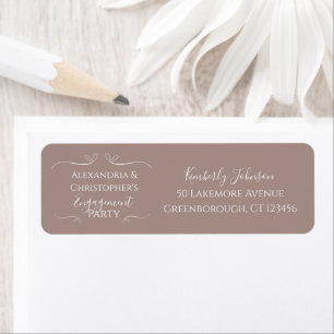Modern Chic Engagement Party Return Address