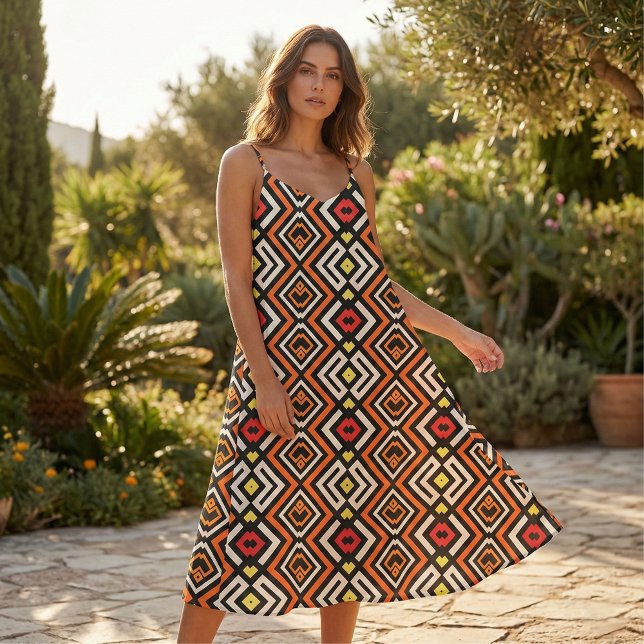 Modern Chic Ethnic Mosaic Geometric Pattern Fabric (Creator Uploaded)