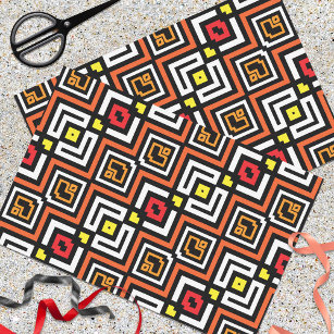 Modern Chic Ethnic Mosaic Geometric Pattern Tissue Paper