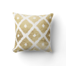 Modern chic faux gold leaf ikat pattern