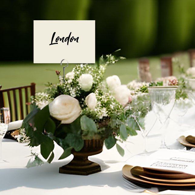 Modern Chic Favourite Place Wedding Table Name Car Number (Creator Uploaded)