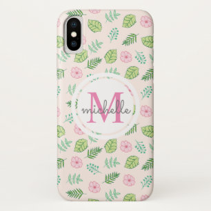 Modern Chic Floral Monogram Case-Mate iPhone Case