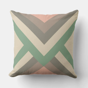Modern Chic Geometric Pastel Colours Outdoor Pillow