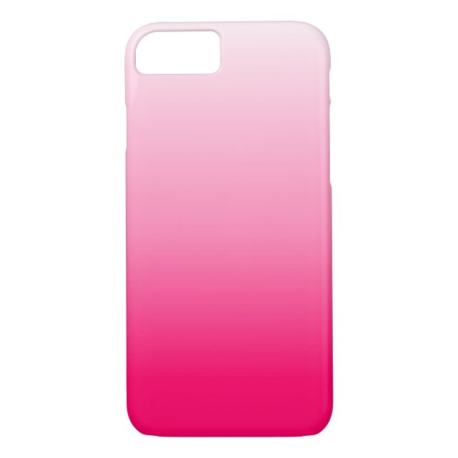 Modern chic girly hot pink ombre fuschia Case-Mate iPhone case (Back)