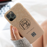 Modern chic gold business corporate logo qr code Case-Mate iPhone 14 pro max case<br><div class="desc">Modern black and faux chic gold glitter ombre on yellow business corporate logo qr code. A simple and efficient way to advertise your company.</div>