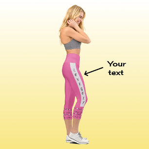 Modern chic golf pattern pink capri leggings