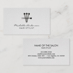 Modern Chic Hair Stylist Beauty Salon Bobby Pins   Business Card