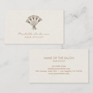 Modern Chic Hair Stylist Beauty Salon Bobby Pins Business Card