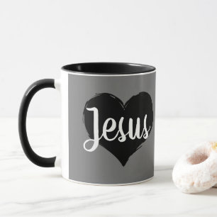 modern chic I HEART JESUS   Mug