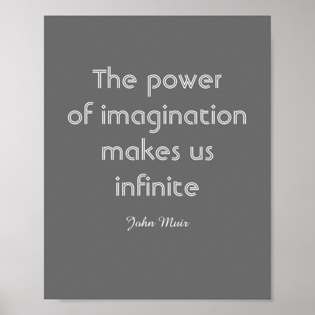modern chic inspirational Muir quote poster (Front)