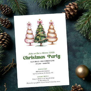 Modern chic leopard Christmas tree party invite
