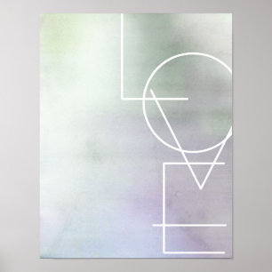 modern chic love typography poster wall art