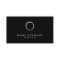 Modern Chic Minimal GoldCircle Black Business Card