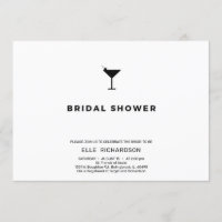 Modern chic minimalist cocktail bridal shower