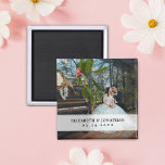 Modern Chic Minimalist Couple Photo Wedding Favour Magnet<br><div class="desc">Modern Chic Minimalist Couple Photo Wedding Favours magnet</div>