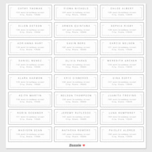 Modern chic minimalist guest address label