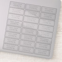 Modern chic minimalist transparent return address