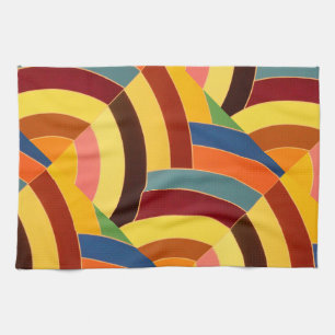 modern chic multi-colour chevrons kitchen towel