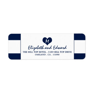 Modern Chic Navy Blue and White Wedding