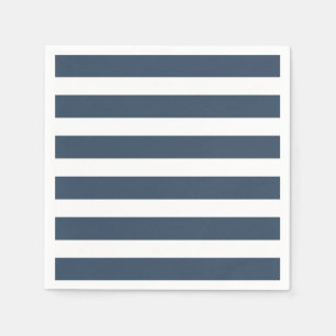 Modern Chic Navy Blue Stripe Party Napkins