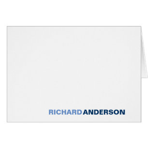 Modern Chic Navy Light Blue Bold Font Name Office