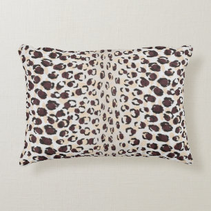 Modern chic neutral brown cheetah print pattern accent pillow