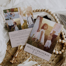 Modern Chic Neutral Christmas Photo Year in Review