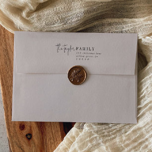 Modern Chic Neutral Family Christmas Holiday Card Envelope