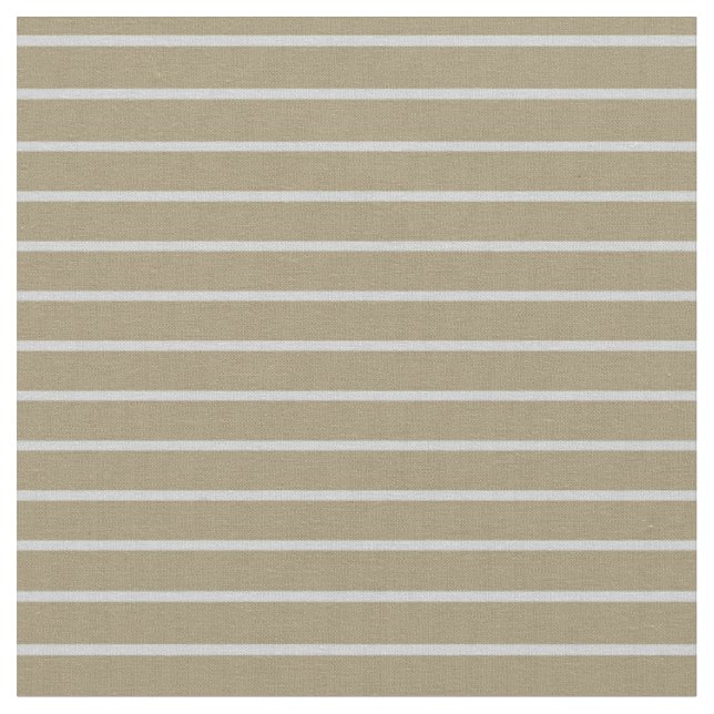 Modern chic neutral sand and white stripes fabric (Close Up)