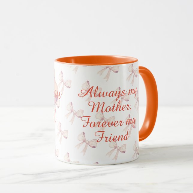 Modern Chic Orange Purple Love You Mom Mothers Day Mug (Front Right)