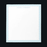 Modern Chic Pastel Light Blue Gingham Plaid Check Notepad<br><div class="desc">Modern Pastel Light Blue Gingham Plaid Check Notepad</div>