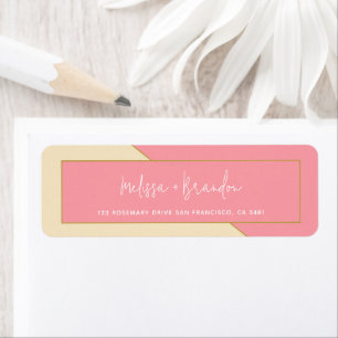Modern Chic Pastel Pink Gold & Script Wedding