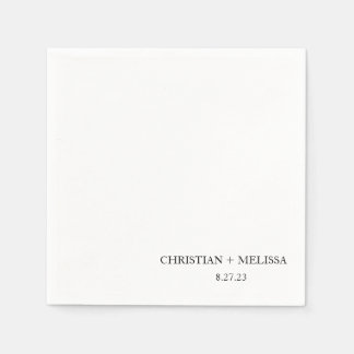 Modern Chic Personalized wedding Napkin