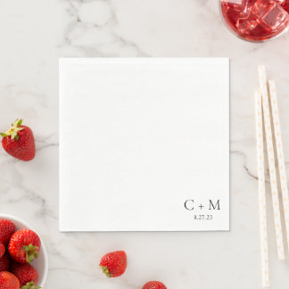 Modern Chic personalized Wedding Napkins