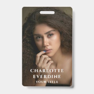 Modern Chic Photo Badge