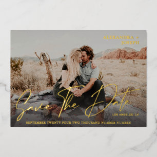 Modern Chic Photo Long Date Save the Date Full