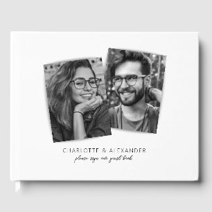 Modern Chic Photo Wedding Guest Book