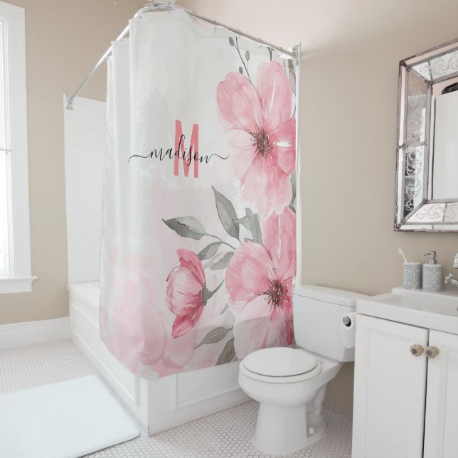 Modern Chic Pink Monogram Funny Script Wedding (In Situ)