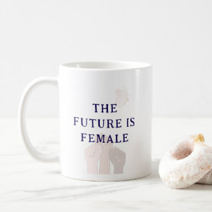Modern Chic Pink Watercolor The Future Is Female Coffee Mug