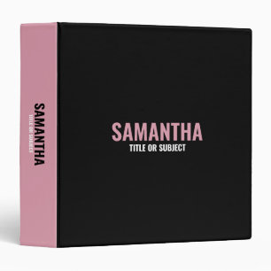 Modern Chic Pink & White Binder