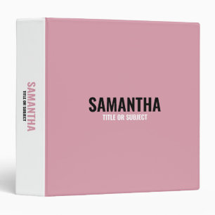 Modern Chic Pink & White  Binder