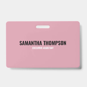 Modern Chic Pink, White & Black Badge