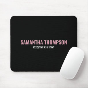 Modern Chic Pink, White & Black  Mouse Pad
