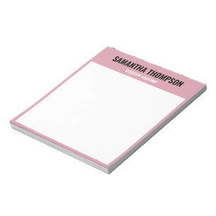 Modern Chic Pink, White & Black  Notepad