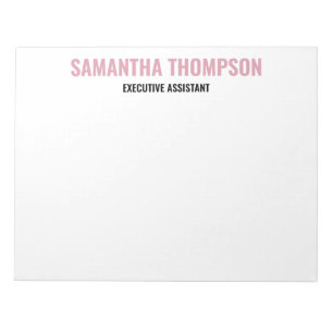 Modern Chic Pink, White & Black  Notepad