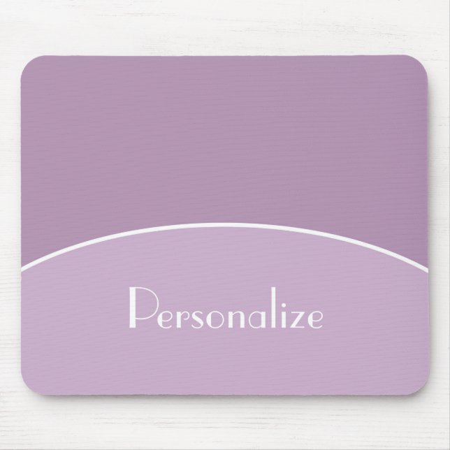 Modern Chic Professional Lavender Purple and Name Mouse Pad (Front)