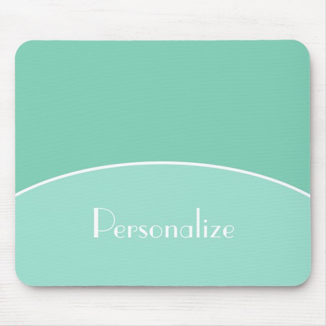 Modern Chic Professional Mint Green With Name Mouse Pad (Front)