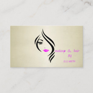 Modern Chic Proffesional -Makeup & hair Business Card