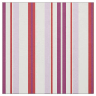 Modern chic red and purple stripes fabric