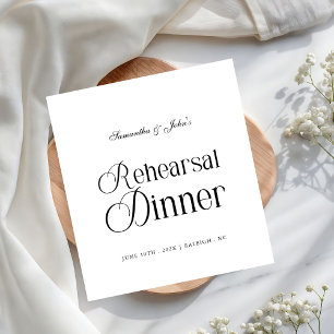 Modern Chic Rehearsal Dinner Napkin